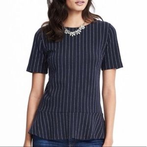 Banana Republic M navy vertical pinstripe shirt